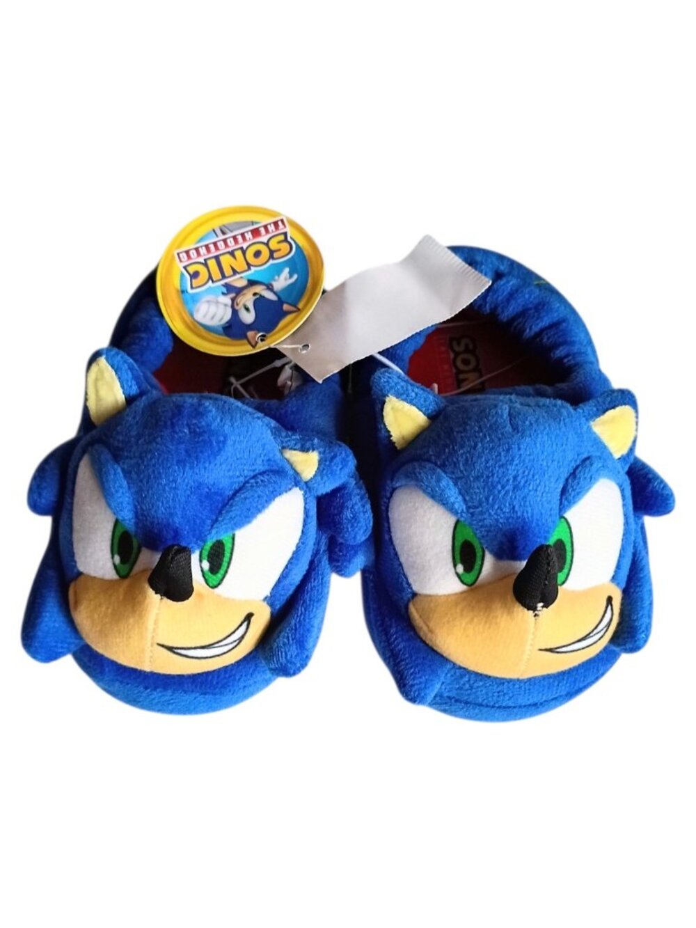 NWT SONIC the HEDGEHOG Slippers Blue Kids Plush Baby Sz 5/6